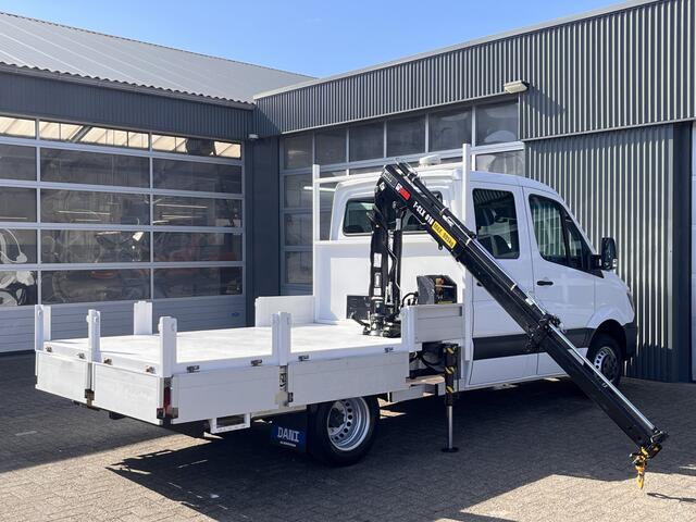 Mercedes-Benz SPRINTER 514 CDI 140pk DC Laadkraan Hiab 017T Airco Trekhaak 3500kg Open laadbak Euro 6 Pick-up 1e eigenaar Dubbele cabine Bakwagen Autolaadkraan Kraan