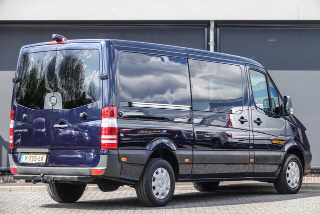 Mercedes-Benz SPRINTER L2H1 DC 319Cdi 3.0 6-Cilinder 190Pk 7G-tronic | RWD | Dubbele Cabine 5-Persoons | Trekhaak | Canvasit blauw