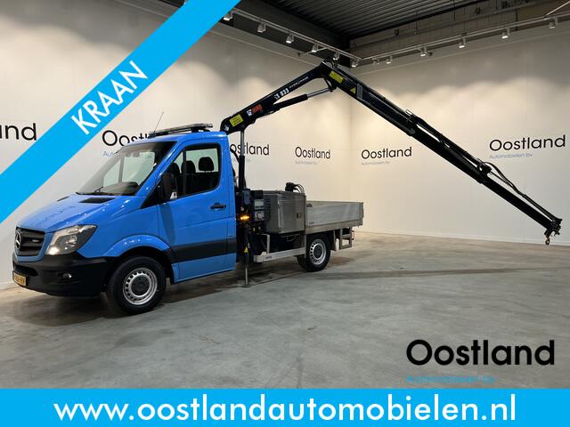 Mercedes-Benz SPRINTER 316 CDI RWD Open Laadbak / Hiab XS 033 D-2 Kraan PTO / Euro 6 / Knijpbak / Airco / Trekhaak / Cruise Control / 3-Zits