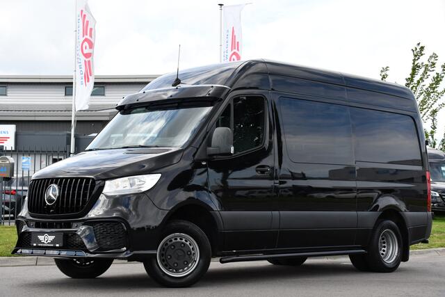 Mercedes-Benz SPRINTER 519 V6 3.0 CDI DC L2H2 Black Edition Luchtvering, 360 Camera, 3500kg Trekhaak, Dubbel Cabine, 190PK, 10,5'' Mbux, NAVI, Automaat, UNIEK!