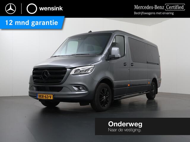 Mercedes-Benz SPRINTER 319 3.0 CDI | L2 H1 | V6 | Dubbele Cabine | Climate Control | Schuifdeur L+R | Lederen bekleding | LED | Sidebars | LM Velgen | Trekhaak | Parkeercamera | Stoelverwarming | Certified