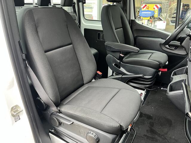 Mercedes-Benz SPRINTER 514 CDI 366 Hiab Laadkraan 018T Trekhaak 3500kg trekgewicht Airco 6-Persoons Open laadbak Pick-up Euro 6 Verkeersbord Actiebord Pijlenbord Bakwagen P-up Tachograaf 1e eigenaar ex gemeente