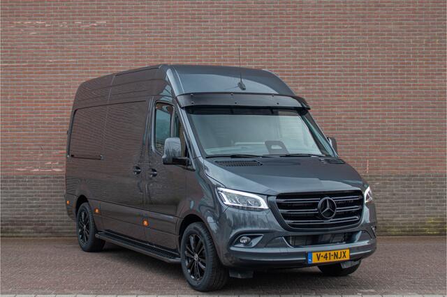 Mercedes-Benz SPRINTER 319 1.9 CDI 191PK L2H2 Black Pack **NIEUW, BPM VOORDEEL**, Leder, Adaptive Cruise, Carplay, Stoelverwarming, Trekhaak.