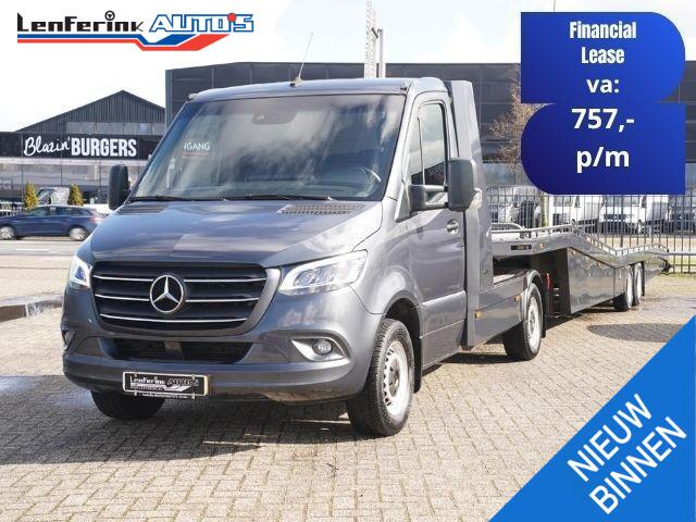 Mercedes-Benz SPRINTER 516 CDI 163 pk Aut. BE-Trekker met Tijhof Oplegger Navi Comand, LED Koplampen, Cruise Control, 2-Zits