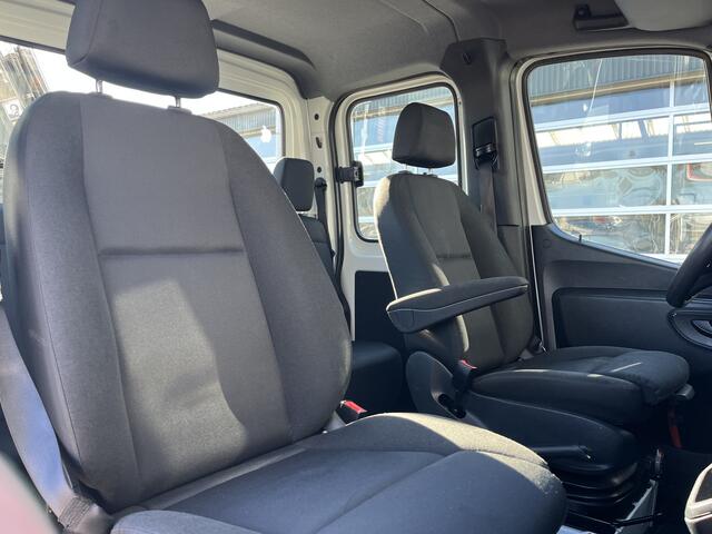 Mercedes-Benz SPRINTER 514 CDI 366 Hiab Laadkraan 018T Trekhaak 3500kg trekgewicht Airco 6-Persoons Open laadbak Pick-up Euro 6 Verkeersbord Actiebord Pijlenbord Bakwagen P-up Tachograaf 1e eigenaar ex gemeente