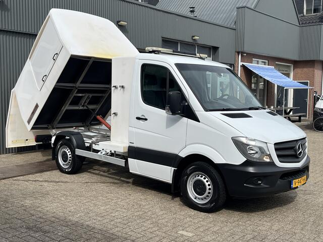 Mercedes-Benz SPRINTER 314 CDI Automaat Veegvuilkipper Kipper Airco Trekhaak 2000kg Telefoonverbinding 3-Persoons 1e eigenaar ex overheid open laadbak Pick-up Kieper Euro 6 Vuilniswagen Snipperwagen