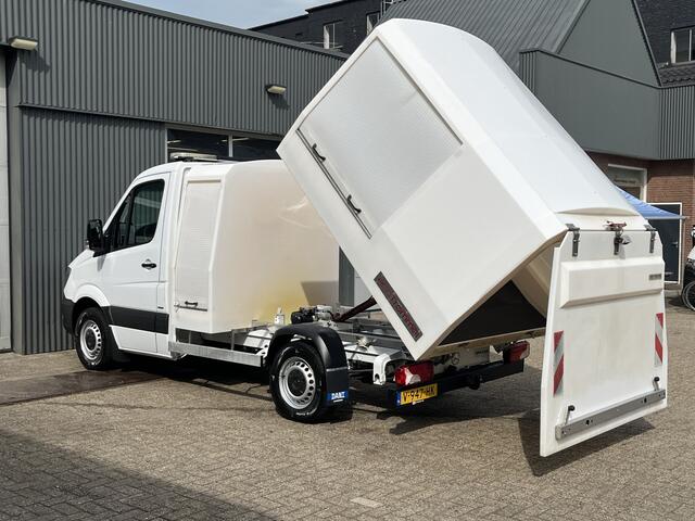 Mercedes-Benz SPRINTER 314 CDI Automaat Veegvuilkipper Kipper Airco Trekhaak 2000kg Telefoonverbinding 3-Persoons 1e eigenaar ex overheid open laadbak Pick-up Kieper Euro 6 Vuilniswagen Snipperwagen