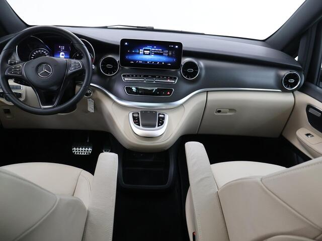 Mercedes-Benz V-KLASSE 300d 4-MATIC | L2 Lang | DC | Avantgarde | 360 CAMERA | PANORAMADAK | AMG | MBUX NAVIGATIE | STOELVERWARMING | SPIEGELPAKKET | CLIMATE CONTROL | ILS LED LAMPEN | DAB+ | LEDER ZIJDEBEIGE "LUGANO"
