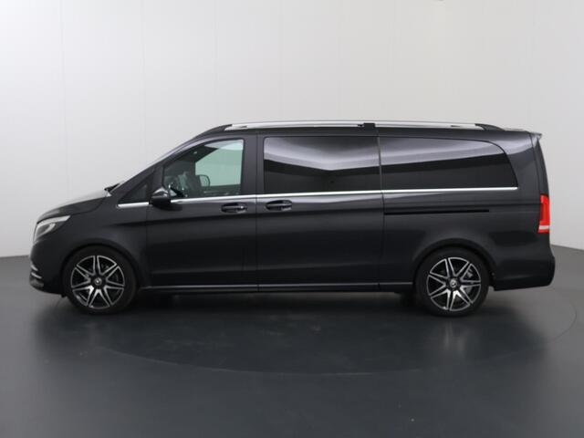 Mercedes-Benz V-KLASSE 300d | XL L3 | Dubbele Cabine | AMG | Avantgarde | 360° Camera | Burmester-Sound | Elk. verstelbare Comfortstoelen | Grafietgrijs Metallic | Trekhaak | 5-zits | Navigatie | Stoelverwarming | Certified