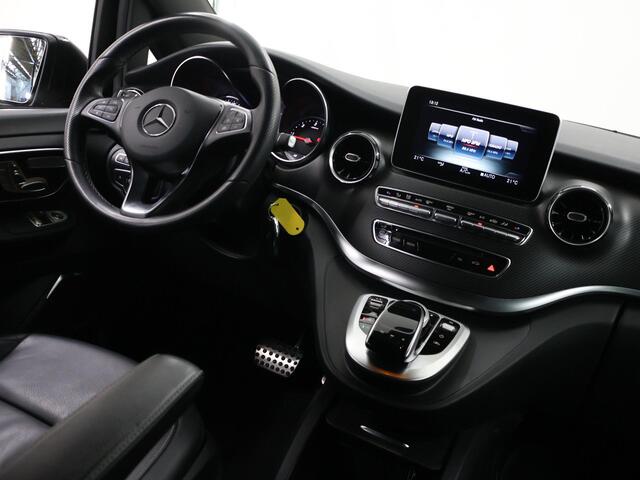 Mercedes-Benz V-KLASSE 300d | XL L3 | Dubbele Cabine | AMG | Avantgarde | 360° Camera | Burmester-Sound | Elk. verstelbare Comfortstoelen | Grafietgrijs Metallic | Trekhaak | 5-zits | Navigatie | Stoelverwarming | Certified