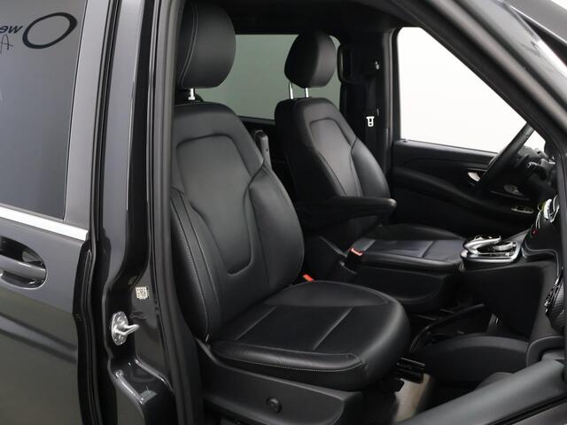 Mercedes-Benz V-KLASSE 300d | XL L3 | Dubbele Cabine | AMG | Avantgarde | 360° Camera | Burmester-Sound | Elk. verstelbare Comfortstoelen | Grafietgrijs Metallic | Trekhaak | 5-zits | Navigatie | Stoelverwarming | Certified