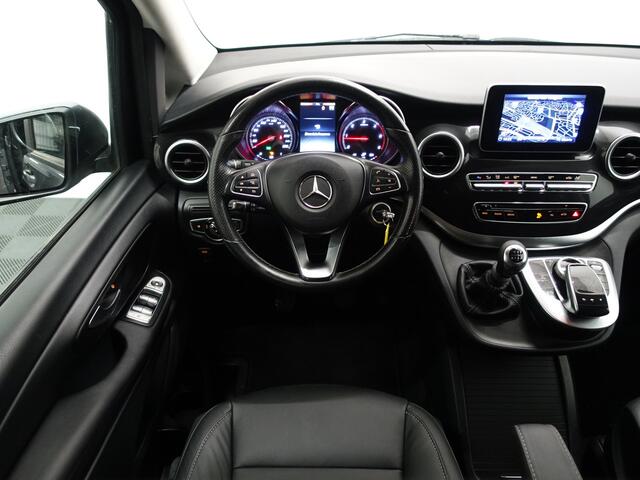 Mercedes-Benz V-KLASSE 220d Extra Lang DC Avantgarde- 2x Schuifdeur, Leder, Navi, Clima, Cruise, Grijs kenteken