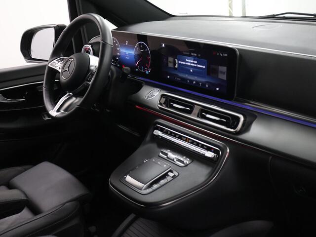 Mercedes-Benz V-KLASSE 300d | XL L3 | AMG | 4-MATIC | Dubbele Cabine | 360 CAMERA | DISTRONIC PLUS | LEDER ZWART "LUGANO" | ALARM | STOELVERWARMING | NAVIGATIE | CARPLAY | ANDROID AUTO | CLIMATE CONTROL | DAB+ | CERTIFIED