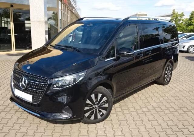 Mercedes-Benz V-KLASSE 300d L2 Avantgarde Grijs Kenteken Leder Distronic Camera Trekhaak LED MBUX 2 EL. Schuifdeuren