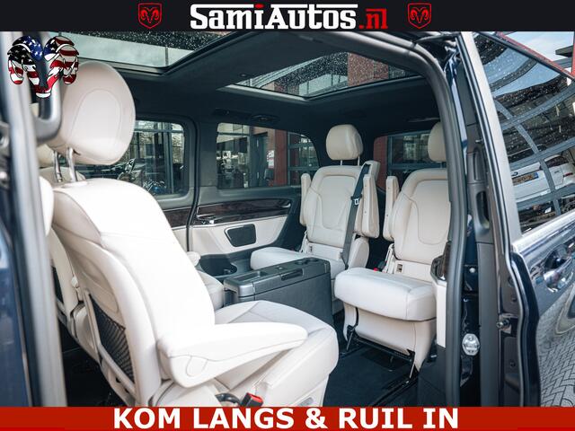 Mercedes-Benz V-KLASSE AMG VIP PURE LUXE 6 PERSOONS | 4-MATIC | LANG | PANO DAK | EXCLUSIVE | ADAPTIVE CRUISE | ALCANTARA HEMEL | BURMESTER | 6 X STOELEN VERWARMD EN GEKOELD | ROYALE (CLASS) BEEN RUIMTE |