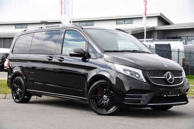 Mercedes-Benz V-KLASSE 300d AMG Black Edition Camera, Cruise, Carplay, LED, 2 x Schuifdeur, 237pk, Automaat, Leder, Automaat, Multimedia, Stoelverwarming, Uniek!