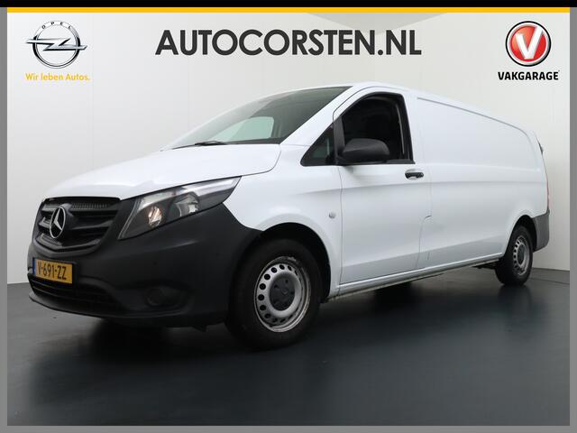 Mercedes-Benz VITO 2.2D 136PK AUT-7 XL Navi Camera Airco Cruise Control Bluetooth Licht-/regensensor 114CDI Extra Lang Betonplex Vloer Wandbetimmering Schuifdeur links Parkeer-assistent 1e Eigenaar Euro 6 2.000kg trekvermogen!