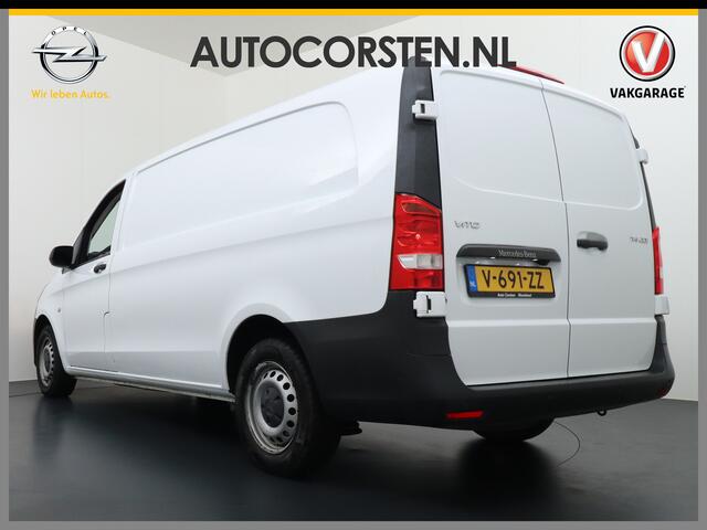 Mercedes-Benz VITO 2.2D 136PK AUT-7 XL Navi Camera Airco Cruise Control Bluetooth Licht-/regensensor 114CDI Extra Lang Betonplex Vloer Wandbetimmering Schuifdeur links Parkeer-assistent 1e Eigenaar Euro 6 2.000kg trekvermogen!