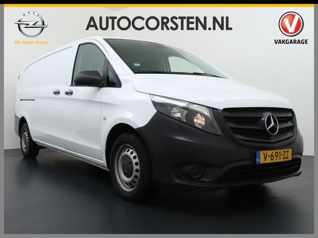 Mercedes-Benz VITO 2.2D 136PK AUT-7 XL Navi Camera Airco Cruise Control Bluetooth Licht-/regensensor 114CDI Extra Lang Betonplex Vloer Wandbetimmering Schuifdeur links Parkeer-assistent 1e Eigenaar Euro 6 2.000kg trekvermogen!