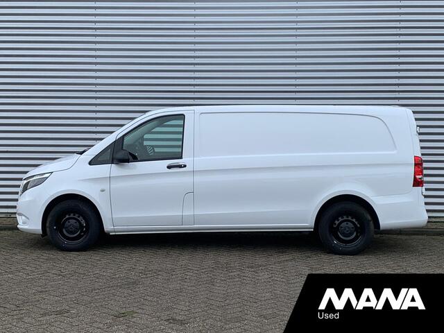 Mercedes-Benz VITO 116 CDI Extra Lang L3 163pk Automaat LED Airco Camera Leder-Stuur/Bekleding CruiseControl Stoelverwarming DYNAMIC Standkachel CarPlay AndroitAuto Trekhaak 12V Laadruimtebekleding Bluetooth VoiceCommand DAB