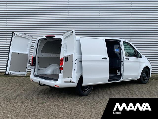 Mercedes-Benz VITO 116 CDI Extra Lang L3 163pk Automaat LED Airco Camera Leder-Stuur/Bekleding CruiseControl Stoelverwarming DYNAMIC Standkachel CarPlay AndroitAuto Trekhaak 12V Laadruimtebekleding Bluetooth VoiceCommand DAB