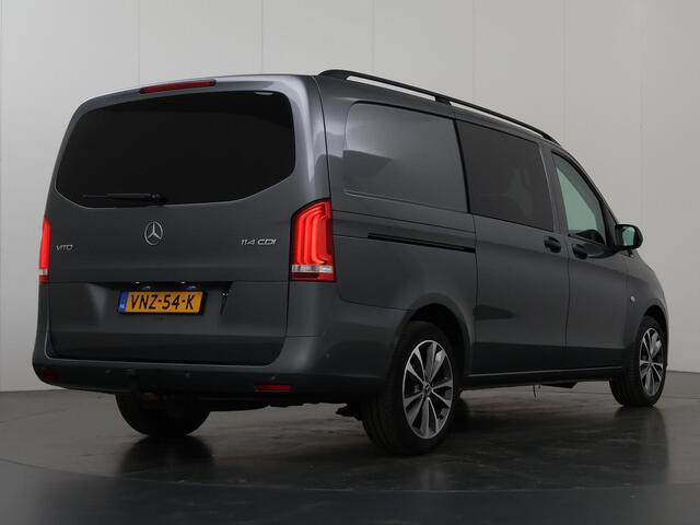 Mercedes-Benz VITO 114 CDI Aut. | Lang L2 | Dubbele Cabine | Navigatie + Carplay | Parkeercamera + Sensoren | LED Koplampen + Achterlichten | Stoelverwarming | Climate Controle | Trekhaak 2500kg | 5-zits | LM Velgen | Certified |