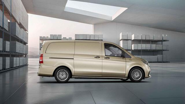 Mercedes-Benz VITO eVito 112 L2 66 kWh | Nieuwe kleur Kalaharigold | Achterdeuren | Stoelverwarming | Navigatie | Apple Car Play & Android Auto