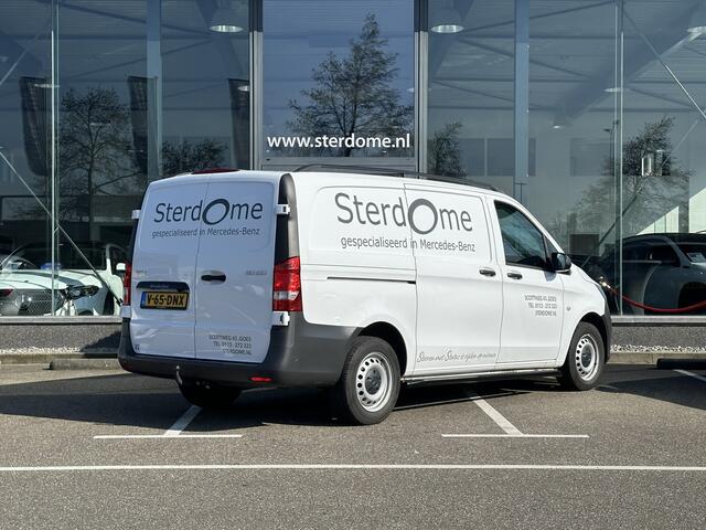 Mercedes-Benz VITO 110 CDI Lang l Zitcomfort pakket | MBUX l Apple Carplay en Android auto l Tweezitsbank voor | Trekhaak | BlueEFFICIENCY pakket | l NL auto l BPM vrij I Parkeerpakket | Regensensor l Dakrails l Sidebars l