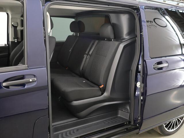 Mercedes-Benz VITO 124 CDI Aut. | XL L3 | Dubbele Cabine | 234 PK | Stoelverwarming | Parkeerpakket met Camera | Climate Control | LM Velgen LED Verlichting | Alarm Klasse 3| Schuifdeur L+R | Trekhaak 2500kg | Certified