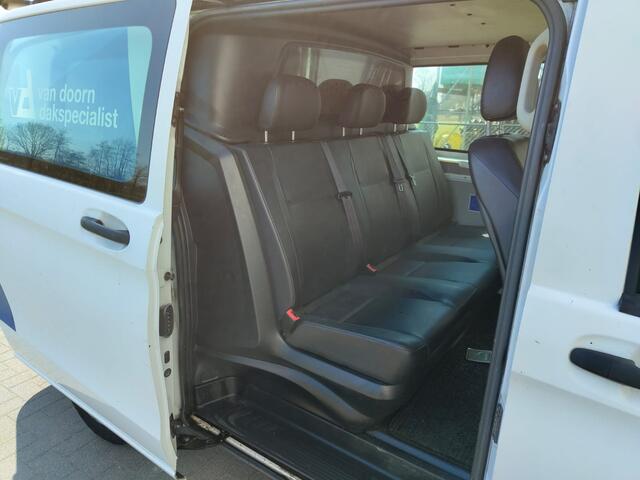 Mercedes-Benz VITO 111 CDI Lang Dubbele Cabine Airco Trekhaak Imperial+Ladderrol Bluetooth Licht/Regen-Sensor Betonplex Vloer Lat om Lat Betimmering Zijschuifdeur Comfort 1e eigenaar! Euro 6