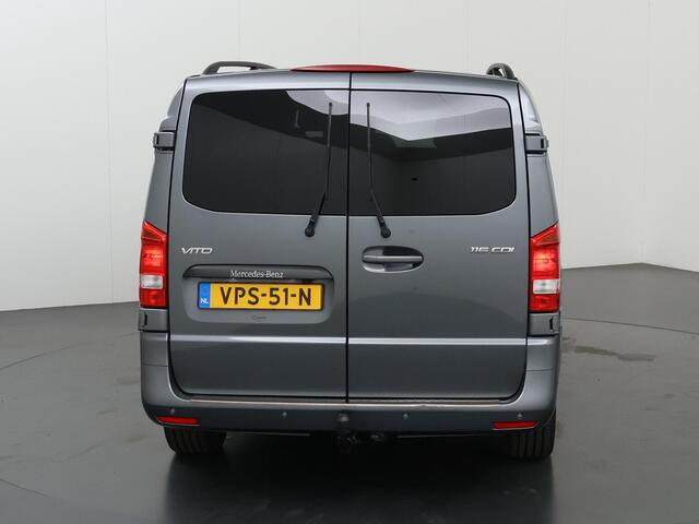 Mercedes-Benz VITO 116 CDI Aut. | XL L3 | Dubbele Cabine | | Climate Control | LM Velgen | Achterdeuren | Spraakassistent | Navigatiesysteem | Trekhaak | Cruise Control | Certified