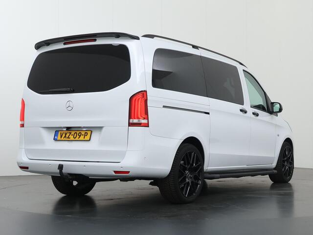 Mercedes-Benz VITO 114 CDI | L2 | DUBBEL CABINE | LEASE EDITON | AUT. | FISCAAL ¤59.583 | LEREN BEKLEDING | LED | CARPLAY | ANDROID AUTO | CAMERA | PARKEERSENSOREN | CRUISE | CLIMA | SPOILERS | TREEPLANKEN | 19" VELGEN