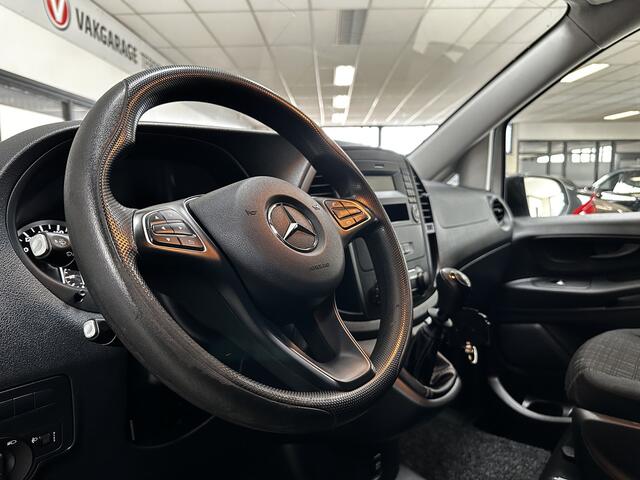 Mercedes-Benz VITO 109 CDI Functional Lang/ Zij-Schuifdeur rechts/ 17'' LMV/ Bumpers in kleur/ Airco/ Cruise/ Elek. pakket/ Bluetooth/ Armsteun/ Multi. LEDER. Stuur/ PDC V+A/ Dakrails.