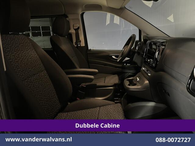 Mercedes-Benz VITO 116 CDI 164pk 9G-Tronic Automaat L2H1 Dubbele Cabine Fabrieksgarantie Euro6 Airco | 2x zijdeur | 5-Zits | 360 graden Camera LED, LM velgen, 2500kg Trekhaak, Adaptieve Cruisecontrol, Parkeersensoren, Isofix, MBUX