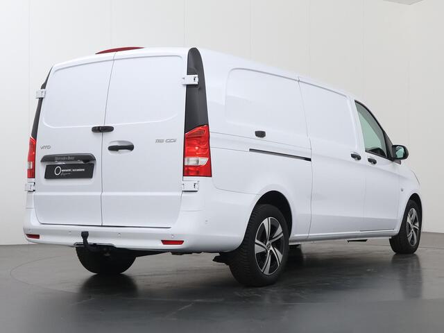 Mercedes-Benz VITO 116 CDI | Aut. | XL L3 | Select | Lederen Stuurwiel | Navigatie | Spiegelpakket | Alarm Klasse 3 | Verwarmde Comfortstoel Bestuurder en Bijrijdersbank | Airco | Dodehoekassistent | Parkeerpakket | Cruisecontrol | Trekhaak 2500kg | Achterdeuren 270 Graden 
