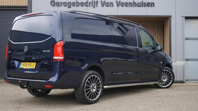 Mercedes-Benz VITO 116 CDI 163PK Automaat Extra Lang Leder LED 19inch LM Sidebar Trekhaak *46140km* Cavansiet Blue!
