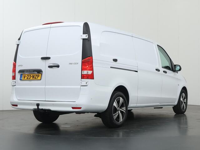Mercedes-Benz VITO 116 CDI | Aut. | XL L3 | Select | 3 zits | Stoelverwarming | LED koplampen | Vloer en Wand Betimmering | LM Velgen | Cruise Control | Apple Carplay/Android Auto | Trekhaak 2500 KG. AHW | Certified