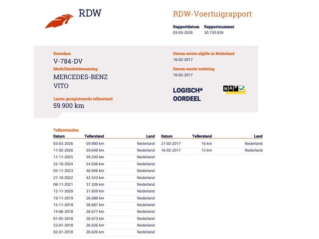 Mercedes-Benz VITO 111 CDI Euro 6 L2 Lang - Airco - A. Deuren - Trekhaak