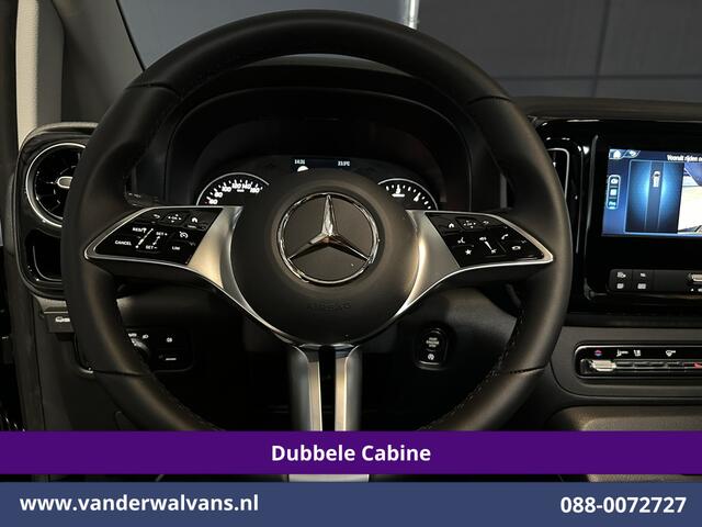 Mercedes-Benz VITO 116 CDI 164pk 9G-Tronic Automaat L2H1 Dubbele Cabine Fabrieksgarantie Euro6 Airco | 2x Zijdeur | 5-Zits | Camera | Navigatie LED, LM Velgen, 2500kg Trekhaak, Adaptieve Cruisecontrol, Parkeersensoren, MBUX