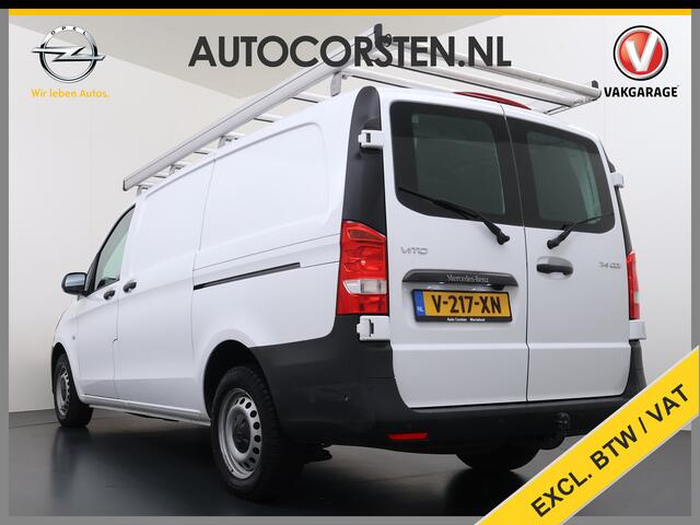 Mercedes-Benz VITO 114CDI Automaat Lang 2X Schuifdeur Trekhaak Camera Euro 6 Navi Airco Imperiaal Cruise Control Pdc Betonplexvloer Wandbetimmering 2.000KG Trekgewicht 1e Eigenaar
