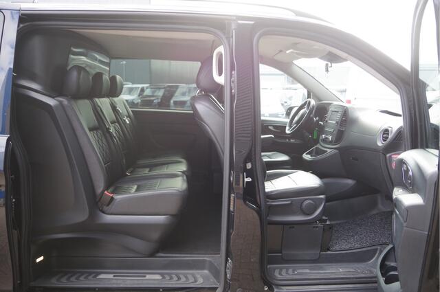 Mercedes-Benz VITO 116 CDI XL L3 AUT. DC-5P, LED, LEDER, 19'' LMV, TREKHAAK, STOELVERWARMING, NAP, CRUISE, CAMERA, CLIMA, NL AUTO, DUBBELE CABINE, DUBBEL CABINE