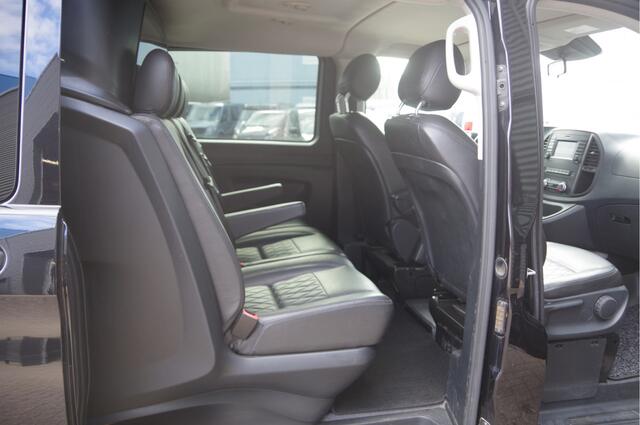 Mercedes-Benz VITO 116 CDI XL L3 AUT. DC-5P, LED, LEDER, 19'' LMV, TREKHAAK, STOELVERWARMING, NAP, CRUISE, CAMERA, CLIMA, NL AUTO, DUBBELE CABINE, DUBBEL CABINE