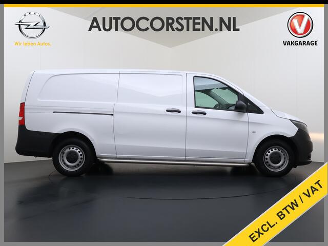 Mercedes-Benz VITO 110CDI Extra Lang 3-Persoons Camera Oprijplaat Airco Bluetooth Licht-/regensensor Betonplex Vloer Wandbetimmering Sidebars Euro 6 Origineel Nederlandse Auto