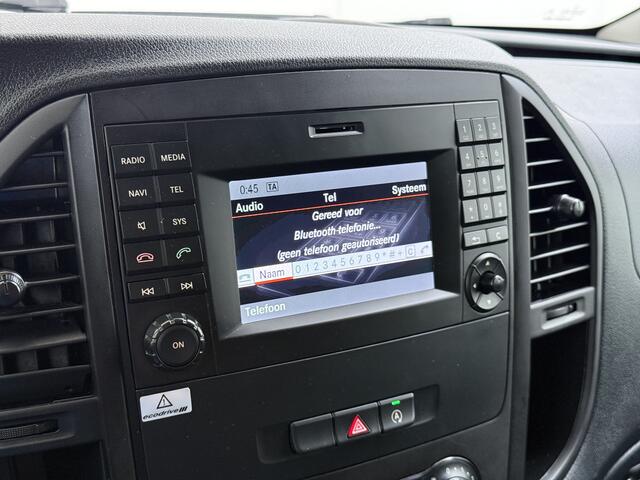 Mercedes-Benz VITO 110CDI Extra Lang 3-Persoons Camera Oprijplaat Airco Bluetooth Licht-/regensensor Betonplex Vloer Wandbetimmering Sidebars Euro 6 Origineel Nederlandse Auto
