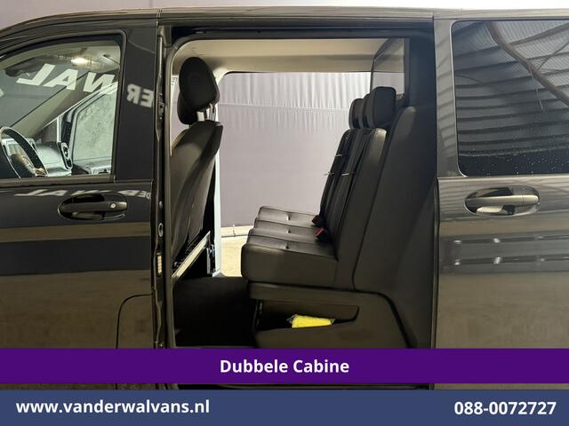 Mercedes-Benz VITO 116 CDI 164pk 9G-Tronic Automaat L3H1 Dubbele Cabine Euro6 Airco | 6-Zits | 2x zijdeur | Camera Adaptieve Cruisecontrol, LM Velgen, Stoelverwarming, Leder, 2500kg Trekhaak, Parkeersensoren