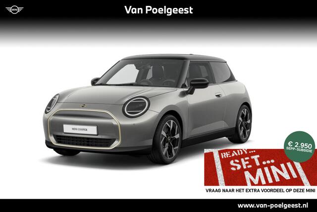 Mini COOPER Cooper E Favoured M 40.7 kWh MINI Cooper Cooper E Favoured 40,7 kWh | Pakket M | Dak en spiegelkappen in Jetblack