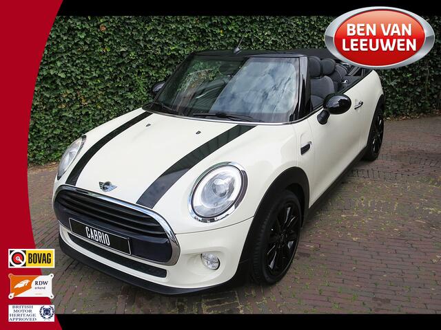 Mini COOPER Cabrio 1.5 Chili F57 automaat van 1ste eig, LED, Clima, Stoelverw. en 17"