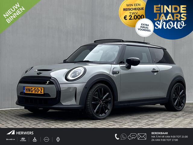 Mini Electric Cooper SE Electric Collection 33 kWh Young / Panorama schuifdak / Vol Leer / Topstaat / CCS snelladen / Stuur- & stoelverwarming / HUD / Navigatie / Apple Carplay Android / 18"LM wielen + 225/35R18 /