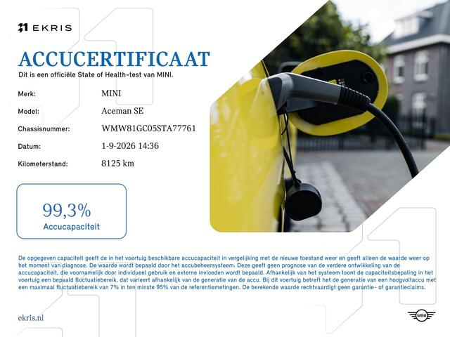 Mini Electric Aceman SE | LED | Navigatie | Clima | Achteruitrijcamera | PDC | DAB | Alu 18 inch