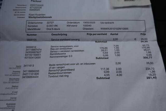 Mini ONE Mini 1.5 Airco, Navigatie, Cruise control, Half lederen interieur